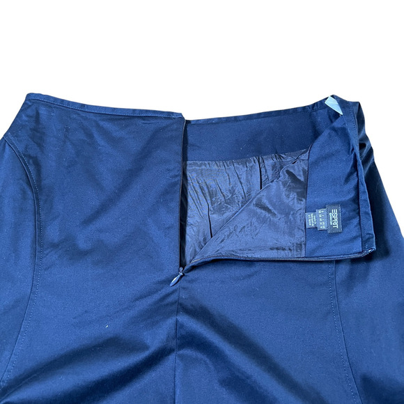 Esprit Collection Flared A-Line Skirt Navy Blue Size 6 Office Siren‎ Academia - Picture 4 of 6